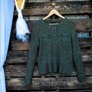 Ralph Lauren Green 3 Button Sweater Size L ( I3)